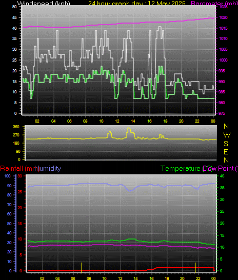 24 Hour Graph for Day 12