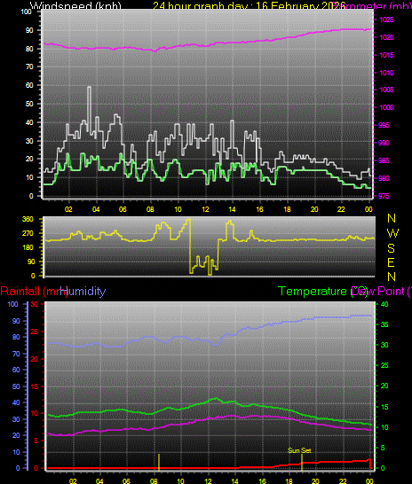24 Hour Graph for Day 16